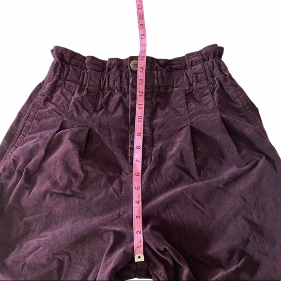 Free People | Margate Corduroy Paper Bag Pants Size S - Missing Drawstring - Picture 12 of 14